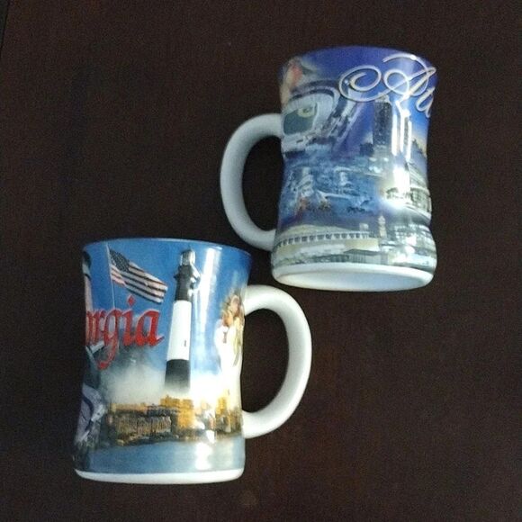 APS Set of 2 Atlanta and Georgia Collector Souvenir Ceramic Mugs - Picture 8 of 16